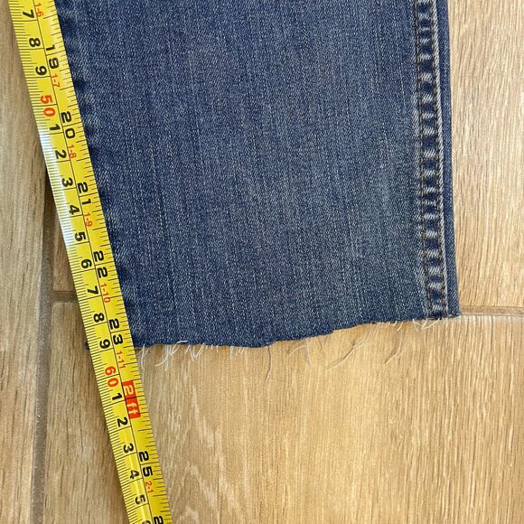 Madewell Curvy High Rise Skinny Jeans Women’s 30 Distressed Raw Hem Cropped Blue - Picture 8 of 11